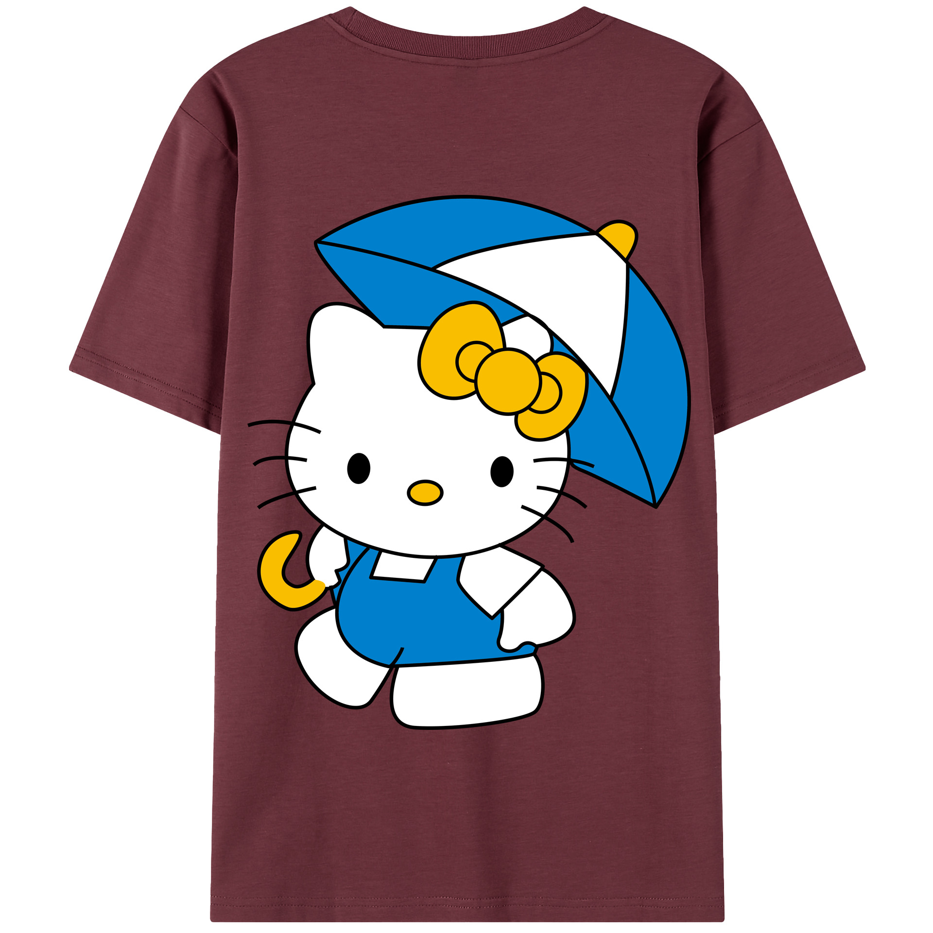 （画像用） Hello Kitty ハローキティ 綿100％半袖Tシャツ（背面プリント）